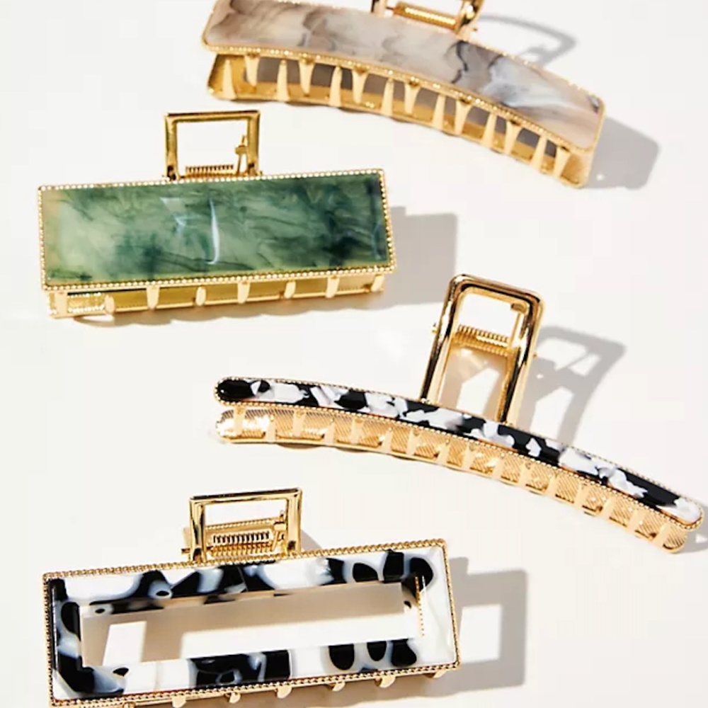 Anthropologie Hair Claw Clip Set